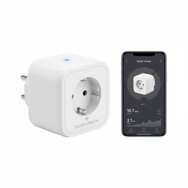 Prise connectée Wi-Fi compacte avec mesure de consommation