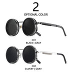 CRIXALIS Polarized Round Sunglasses ND9 Adjustable Dimming Men Women Retro Punk Men's Fishing Eyeglasses Outdoor Shades UV400