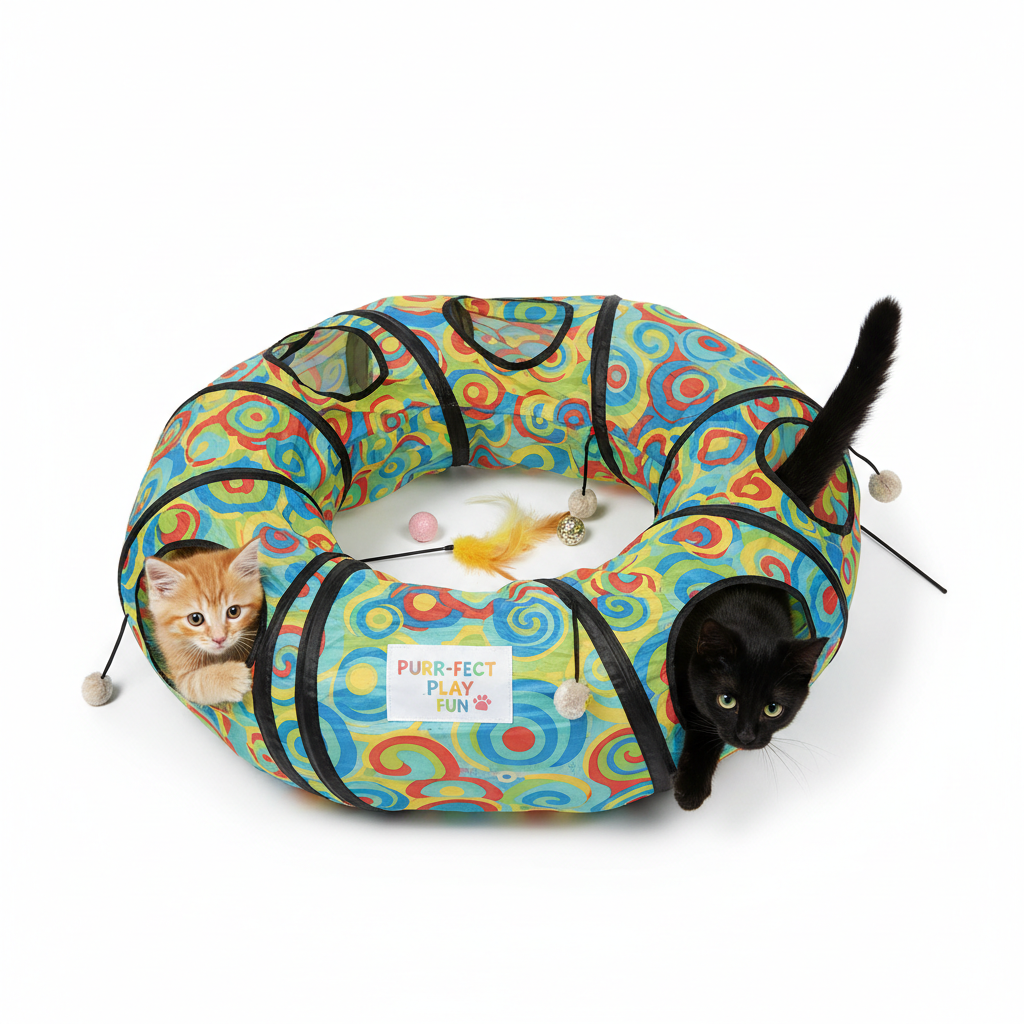 Tunnel de jeu pliable pour chat