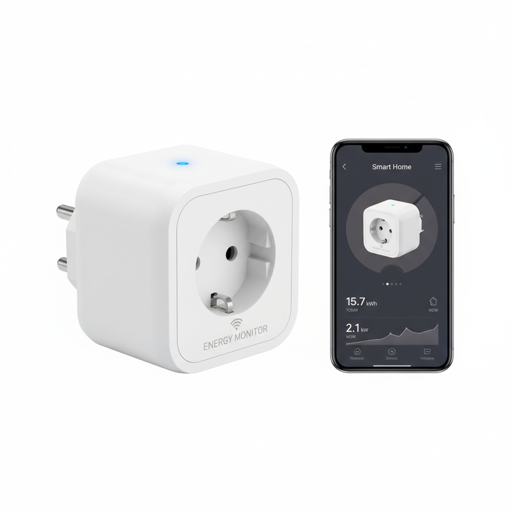 Prise connectée Wi-Fi compacte avec mesure de consommation