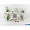Fond décoratif adhésif relief rocheux pour aquarium 60x30 cm