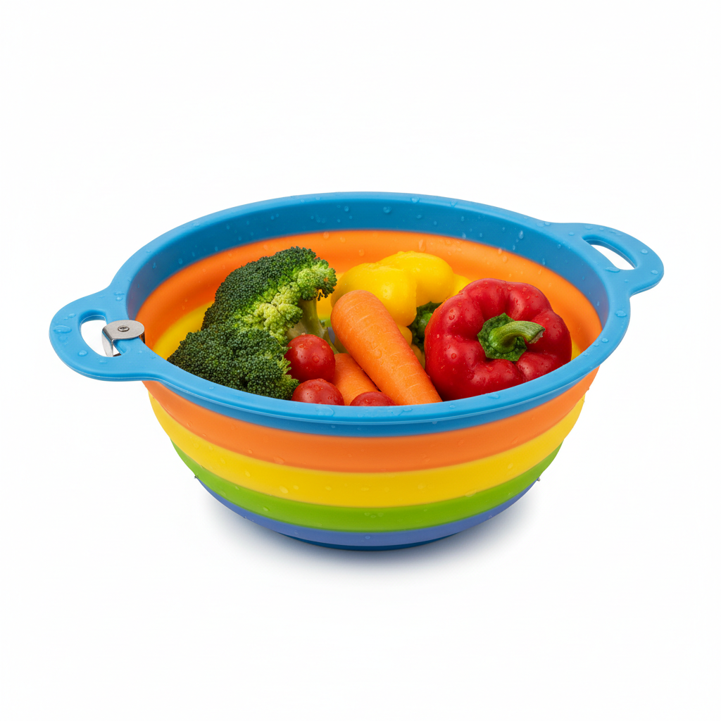 Égouttoir à légumes pliable en silicone