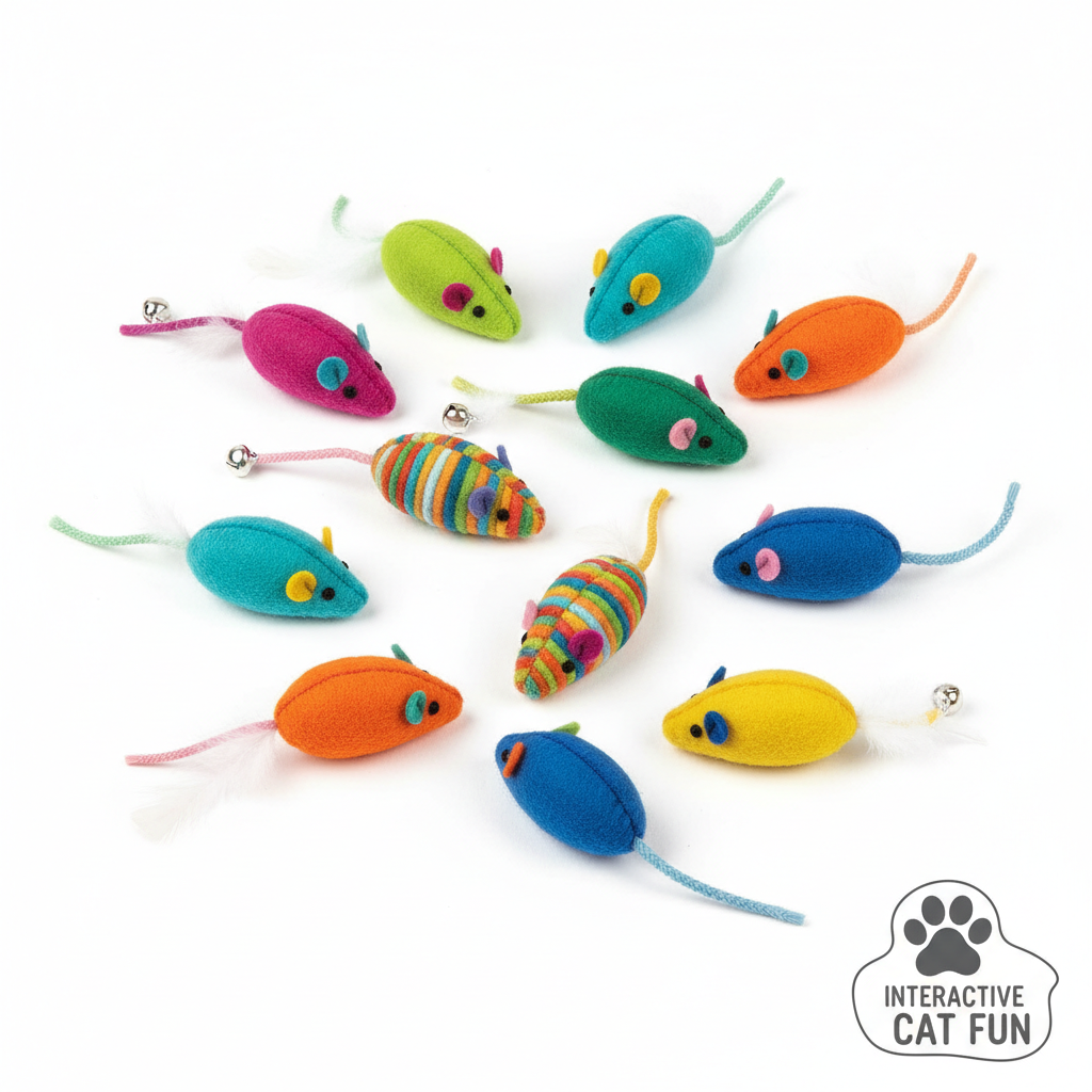 Lot de souris en feutre pour chat