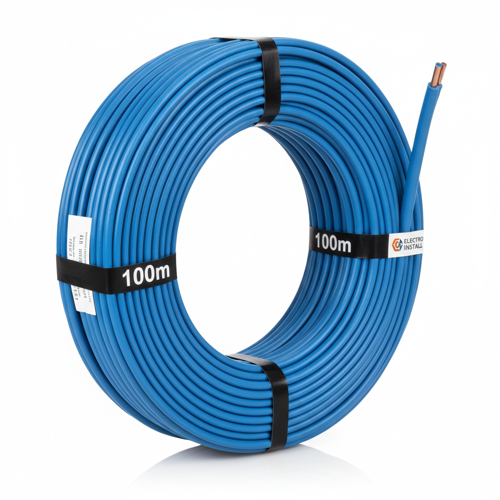Bobine de câble électrique rigide 2,5mm² 100m pour installation bâtiment