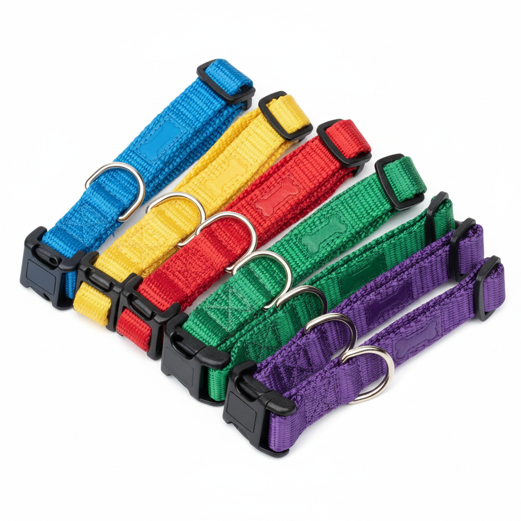 Collier pour chien classique en nylon avec boucle rapide