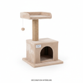 Arbre à chat compact avec griffoir et niche