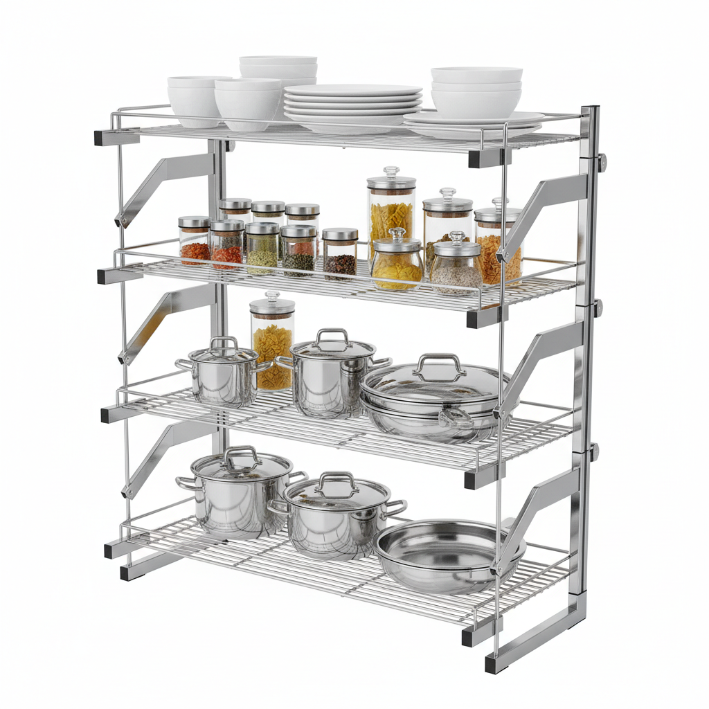 Organisateur de placard de cuisine extensible multi-niveaux