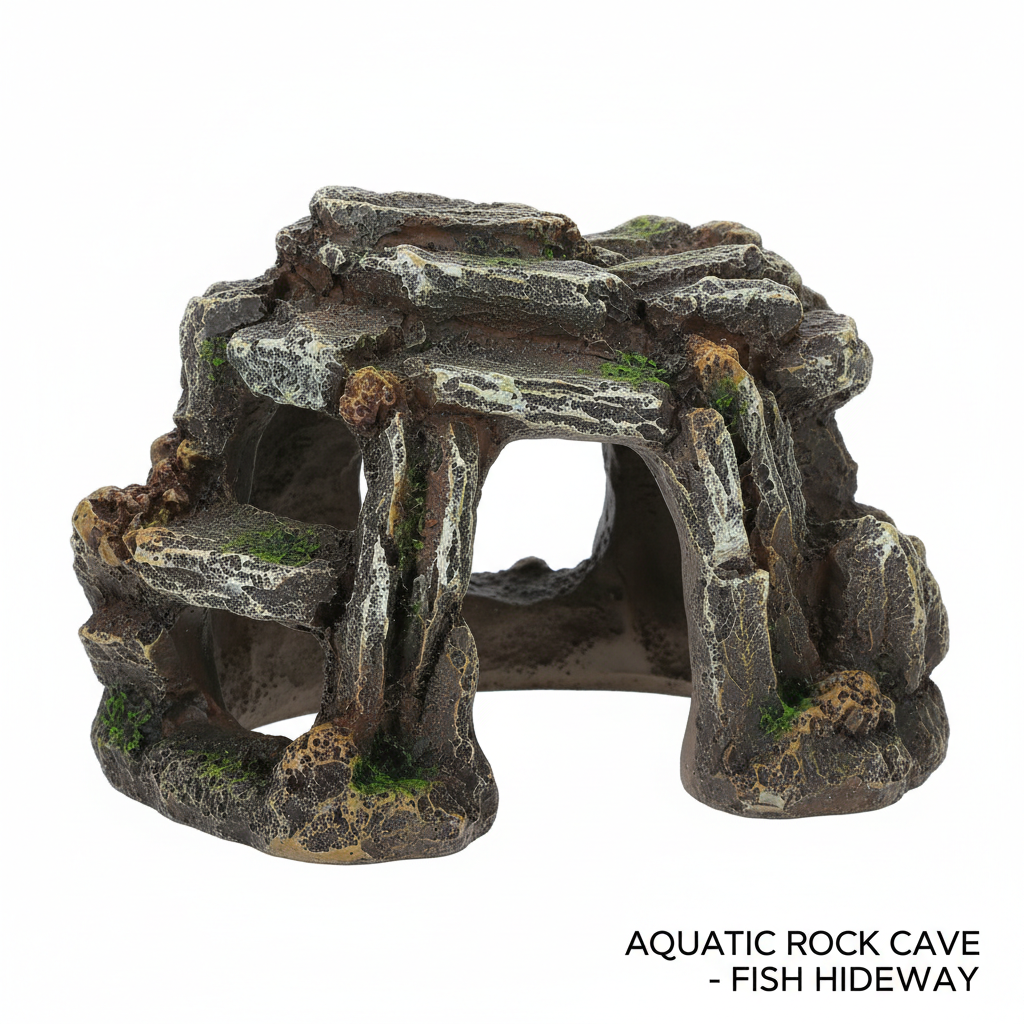 Grotte décorative en résine pour aquarium