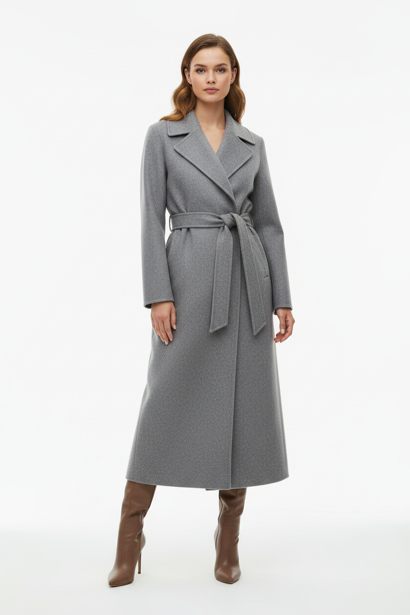 Manteau Femme Long Laine Mélangée