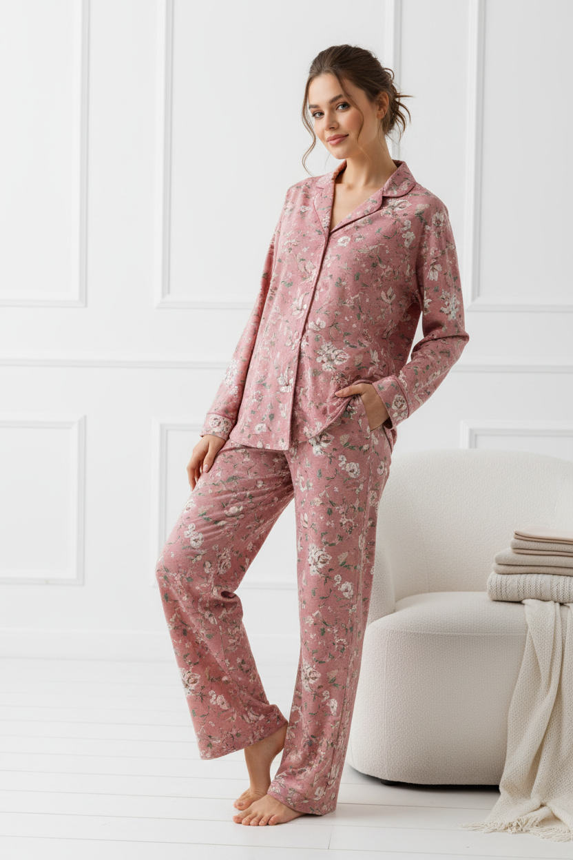 Pyjama Femme Coton Deux Pièces