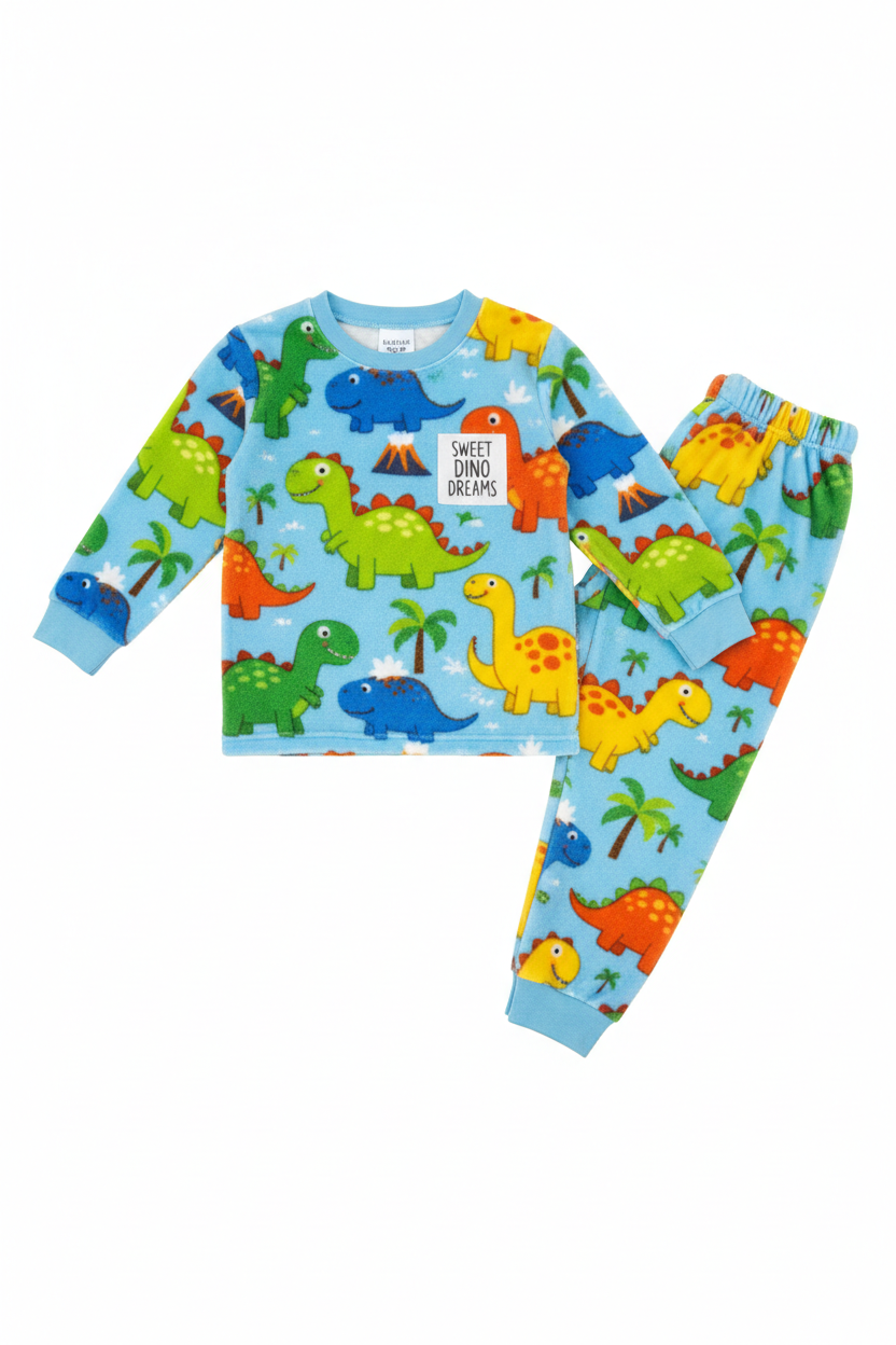 Pyjama Garçon Motif Dinosaure Molleton