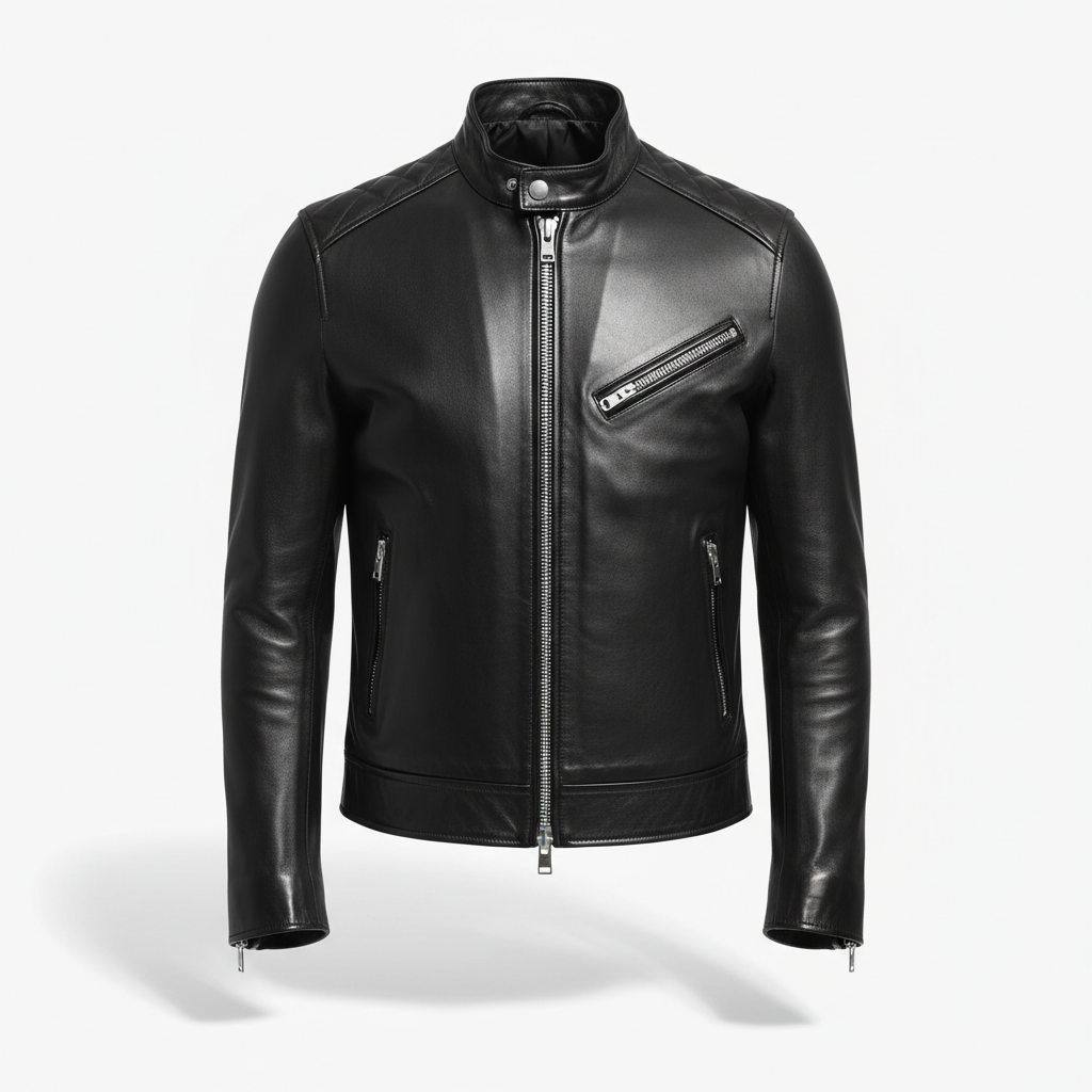 Veste Cuir Noire